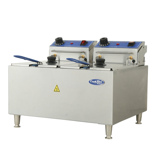 Atosa ACEF-32 32lb Electric Countertop Fryer Dual Tank