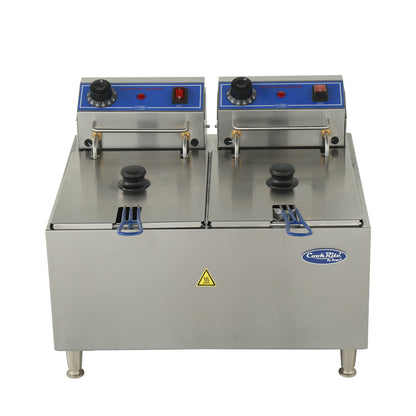 Atosa ACEF-32 32lb Electric Countertop Fryer Dual Tank