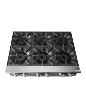 Atosa ACHP-6-LP 36 inch 6 Burner Propane Gas Hot Plate