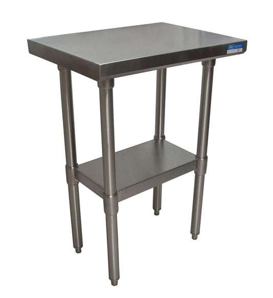 BK Resources SVT-1830 18 Gauge Stainless Steel Work Table with Undershelf 30" W x 18" D