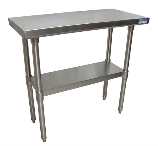 BK Resources SVT-1836 18 Gauge Stainless Steel Work Table with Undershelf 36" W x 18" D
