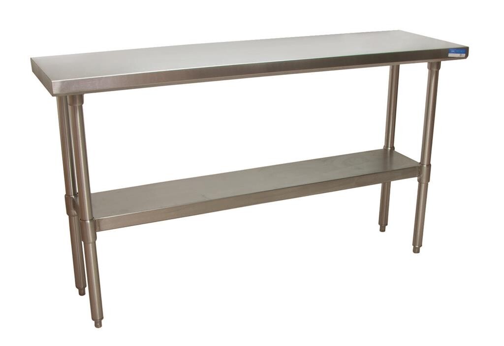 BK Resources SVT-1860 18 Gauge Stainless Steel Work Table with Undershelf 60" W x 18" D