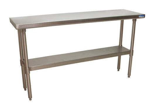 BK Resources SVT-1860 18 Gauge Stainless Steel Work Table with Undershelf 60" W x 18" D
