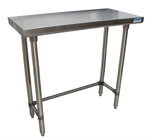 BK Resources SVTOB-1848 18 Gauge Stainless Steel Work Table With Open Base 48" W x 18" D
