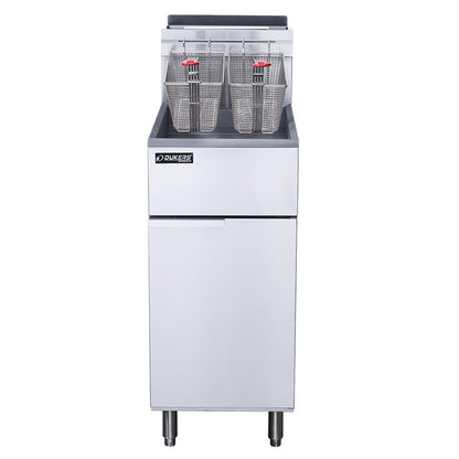 Dukers DCF3-NG 40 lb. Natural Gas Fryer with 3 Tube Burner