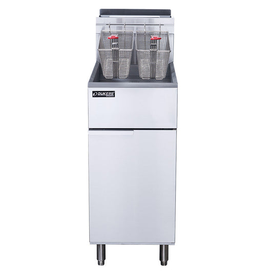 Dukers DCF3-NG 40 lb. Natural Gas Fryer with 3 Tube Burner